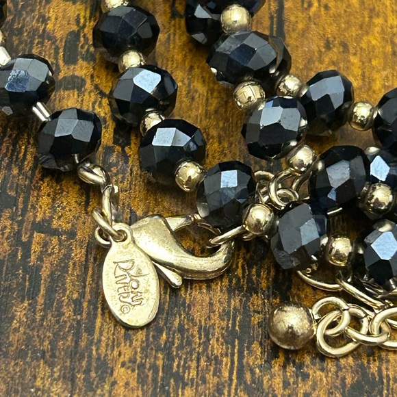 Joan Rivers Faceted Black Bead Necklace – Adjustable Glam Statement. E1004 - Picture 2 of 8